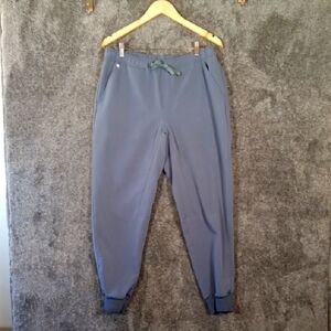Figs Blue Jogger Sweatpants with Elastic Cuffs and Tapered Fit Tansen Mens L/s